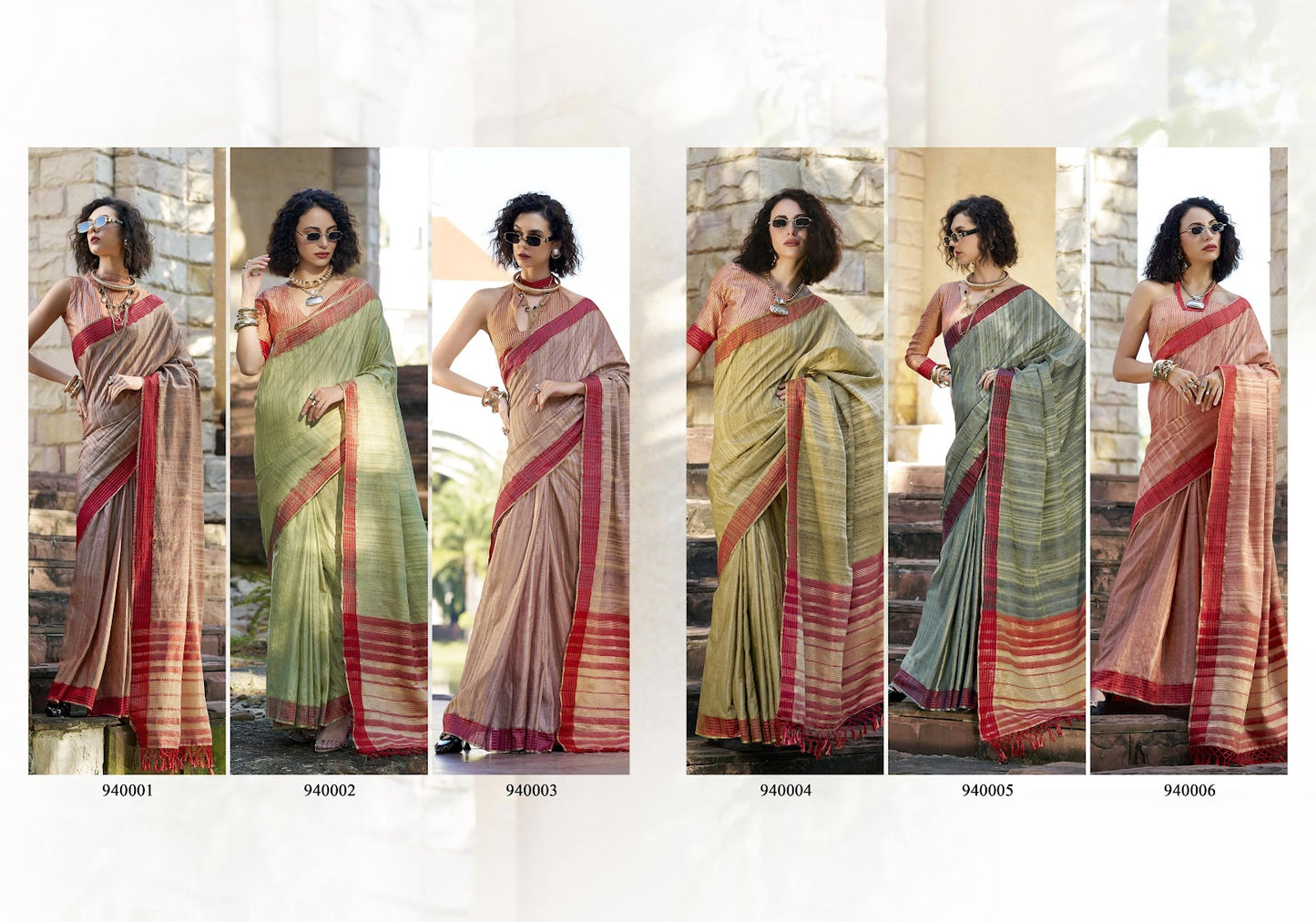 Redbull 940001 To 940006 Rajpath Handloom Sarees Wholesale Rate