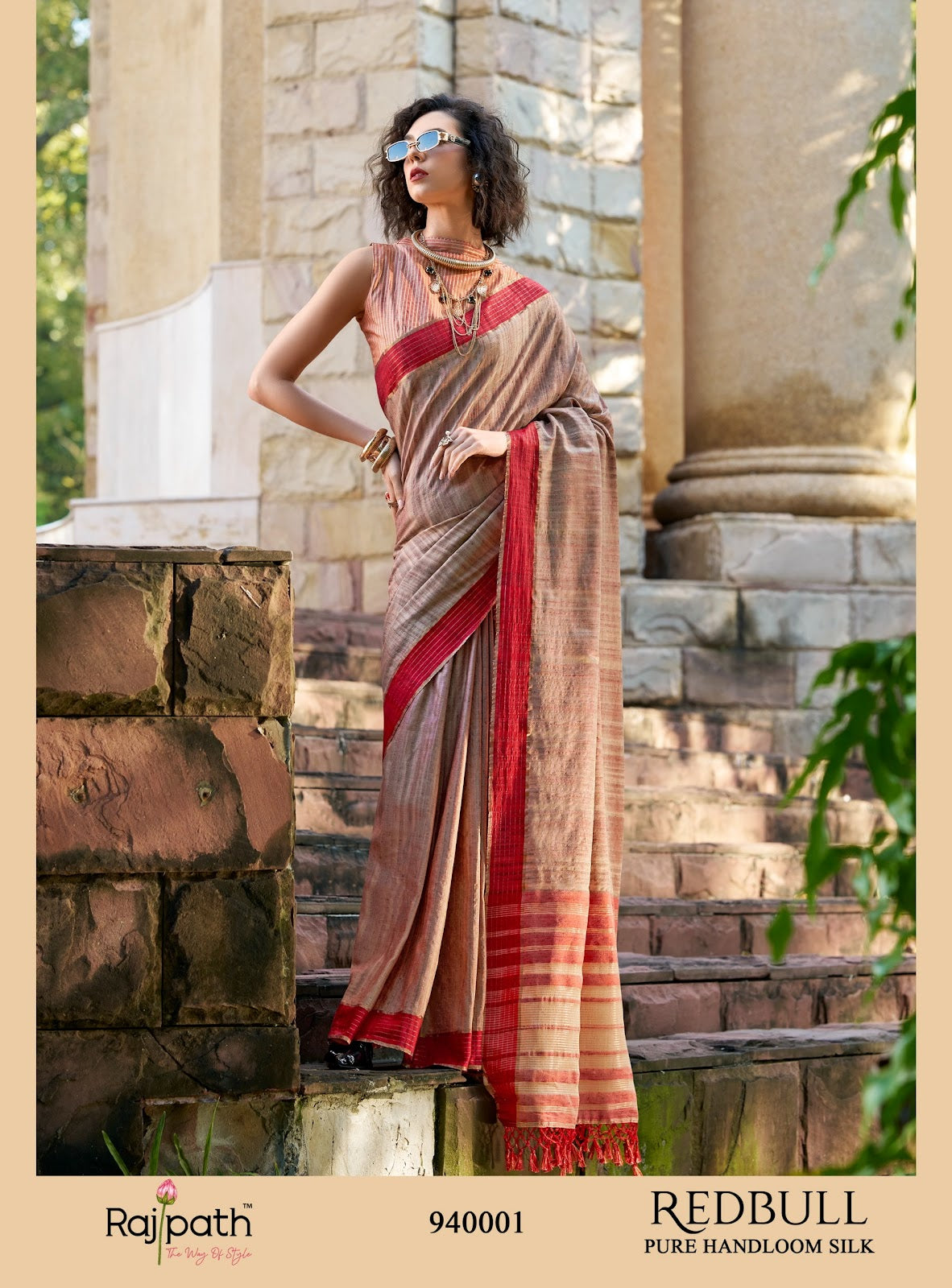 Redbull 940001 To 940006 Rajpath Handloom Sarees Wholesale Rate