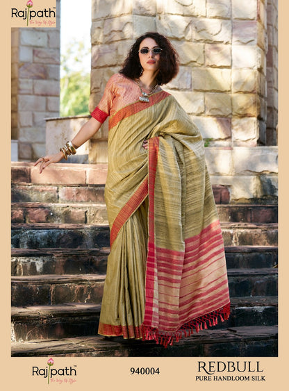 Redbull 940001 To 940006 Rajpath Handloom Sarees Wholesale Rate