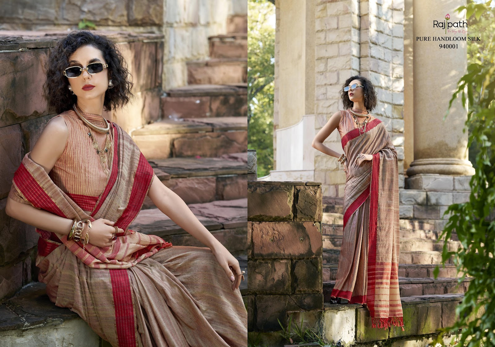Redbull 940001 To 940006 Rajpath Handloom Sarees Wholesale Rate