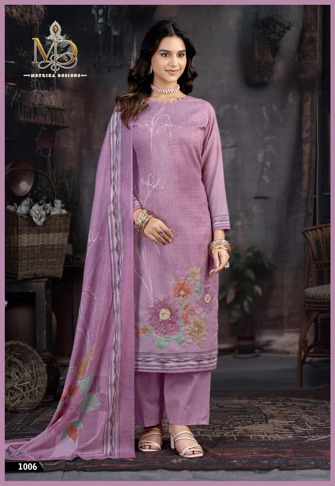 Reehana Vol 1 Metrika Designs Cotton Dress Material Exporter India