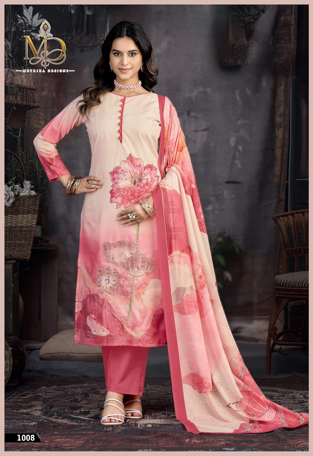 Reehana Vol 1 Metrika Designs Cotton Dress Material Exporter India