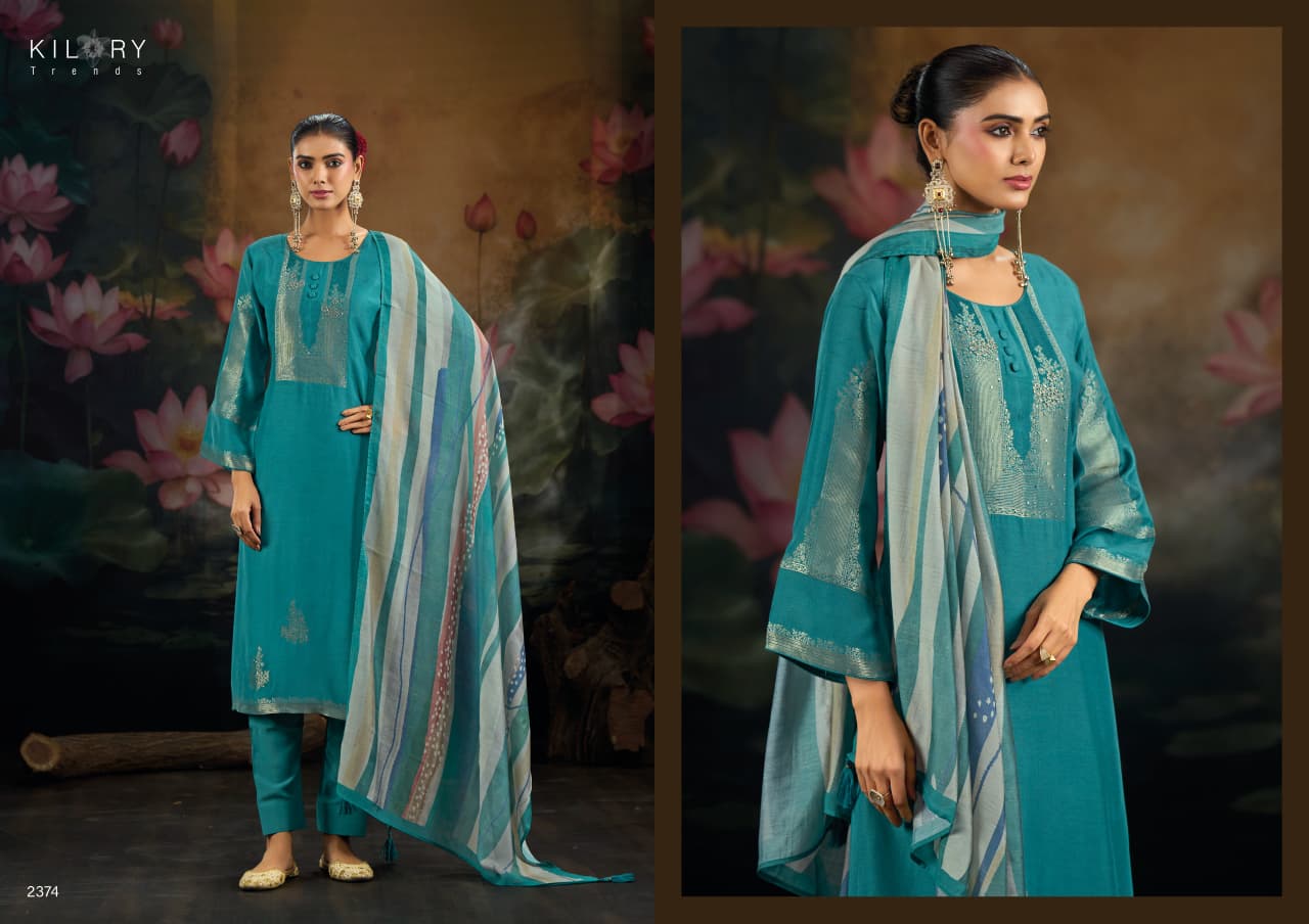 Reem Kilory Muslin Jacquard Pant Style Suits Wholesale Rate