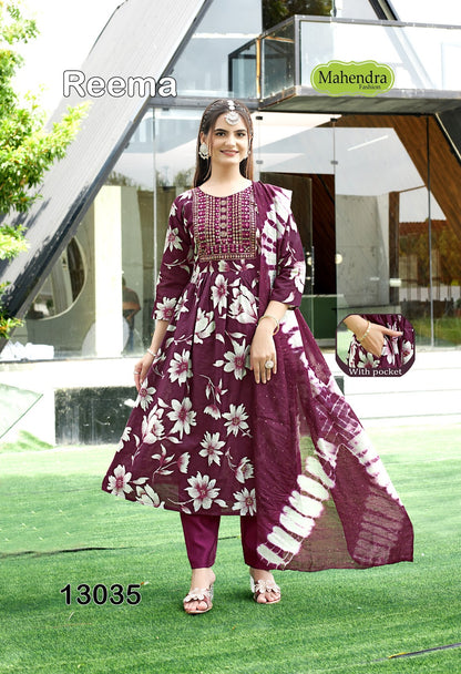 Reema Vol 1 Mahendra Fashion Vatican Readymade Anarkali Suits Supplier