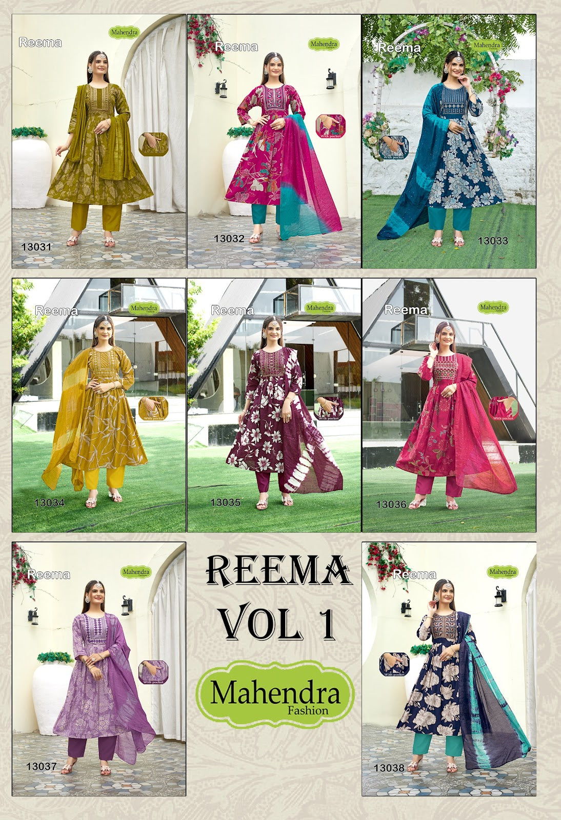Reema Vol 1 Mahendra Fashion Vatican Readymade Anarkali Suits Supplier