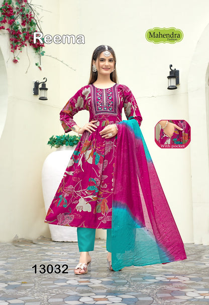 Reema Vol 1 Mahendra Fashion Vatican Readymade Anarkali Suits Supplier