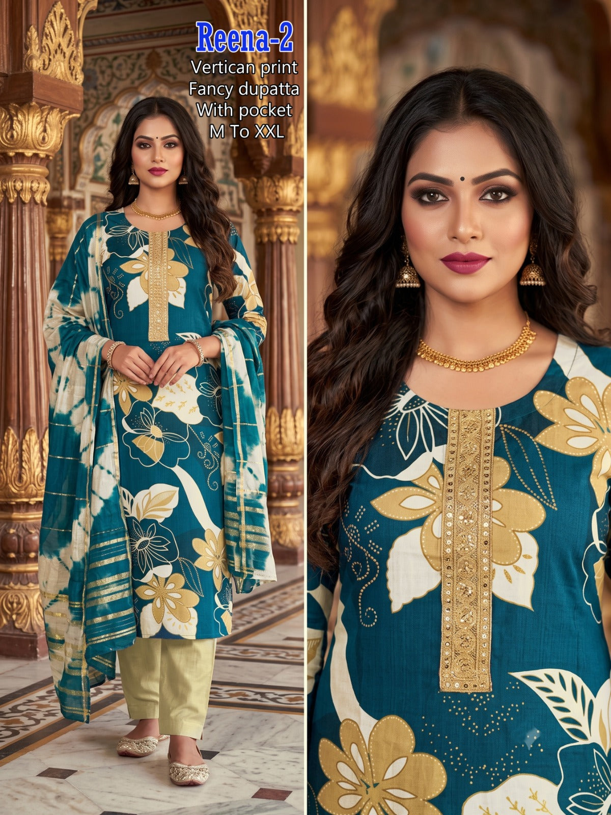 Reena Infinity Vertican Readymade Pant Style Suits Exporter