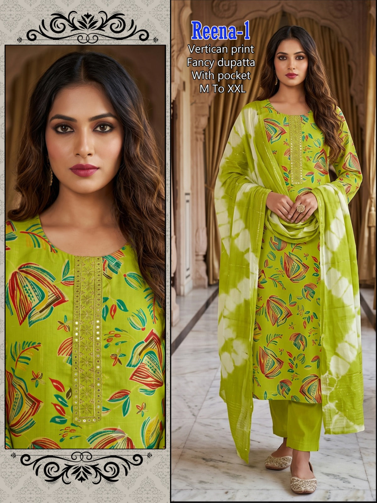 Reena Infinity Vertican Readymade Pant Style Suits Exporter