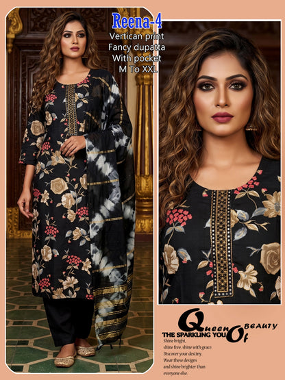 Reena Infinity Vertican Readymade Pant Style Suits Exporter
