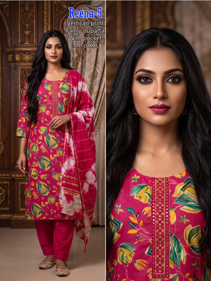 Reena Infinity Vertican Readymade Pant Style Suits Exporter