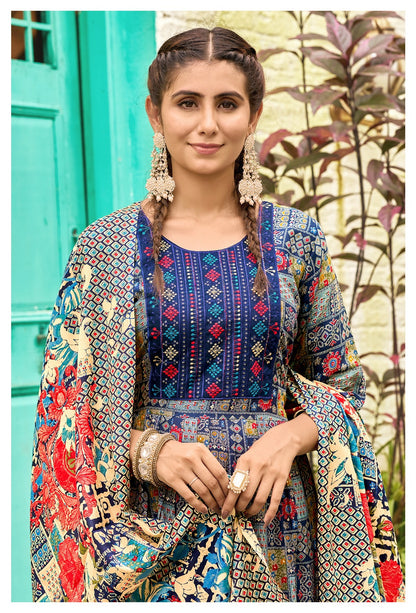 Reesa Kavya Value Plus Two Tone Rayon Readymade Pant Style Suits Wholesaler
