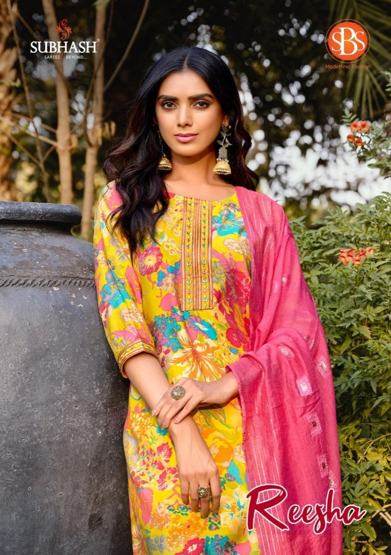 Reesha Sbs Modal Chanderi Readymade Pant Style Suits Manufacturer Gujarat