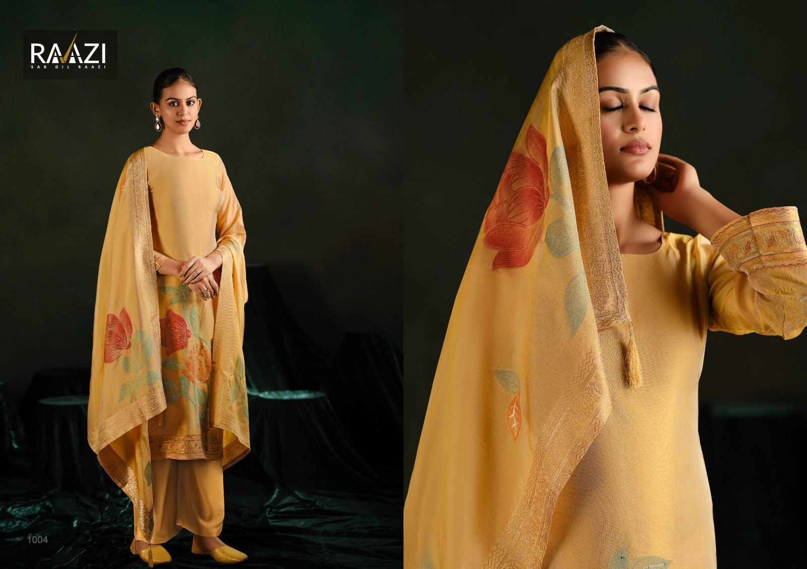 Reet Rama Fashions Raazi Silk Jacquard Pant Style Suits Exporter