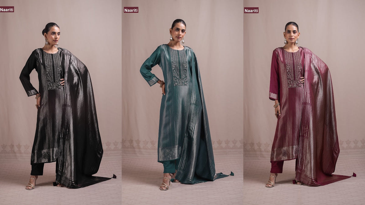 Reetal 2897 Naariti Silk Jacquard Pant Style Suits Wholesaler Gujarat