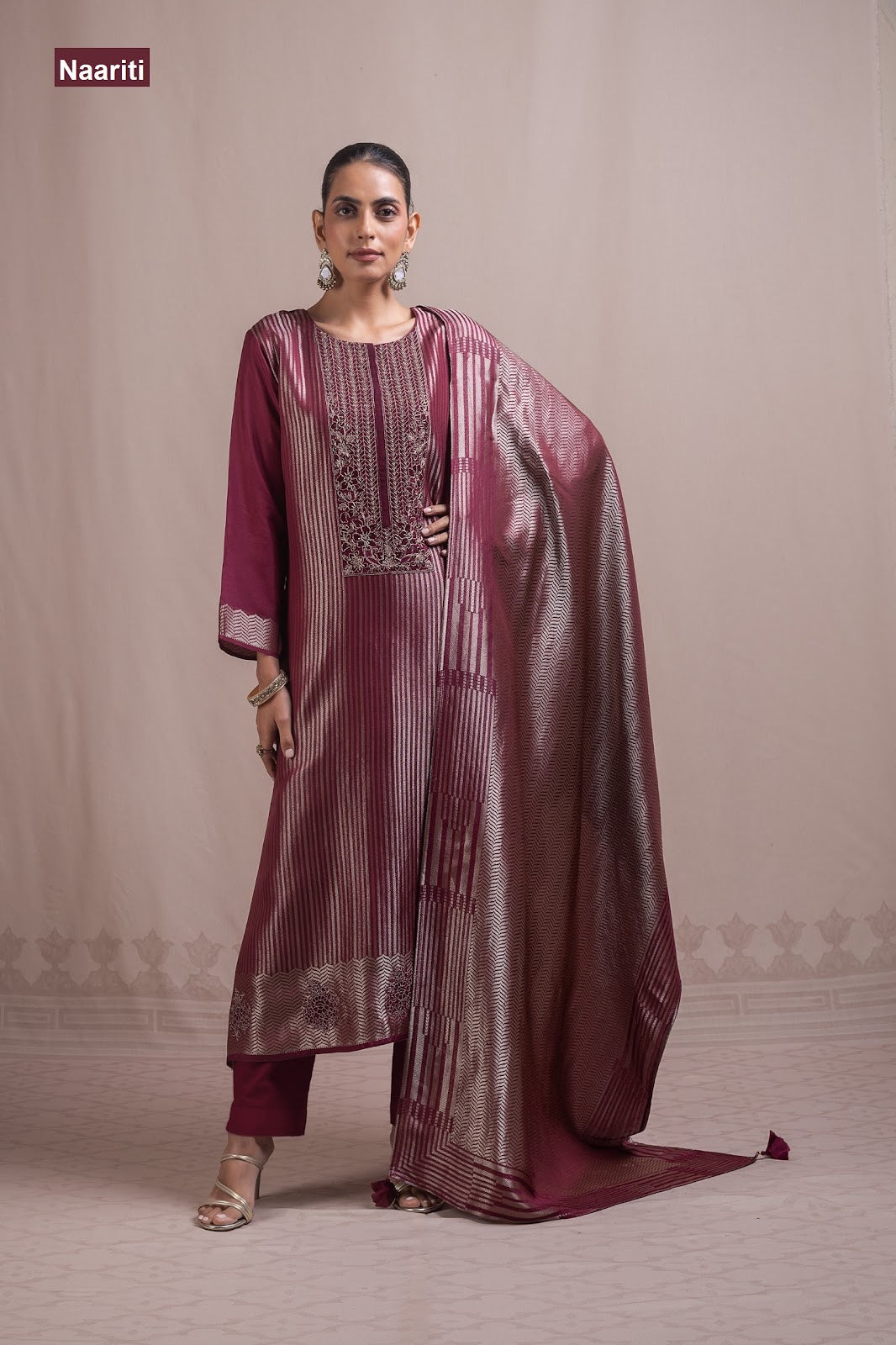 Reetal 2897 Naariti Silk Jacquard Pant Style Suits Wholesaler Gujarat
