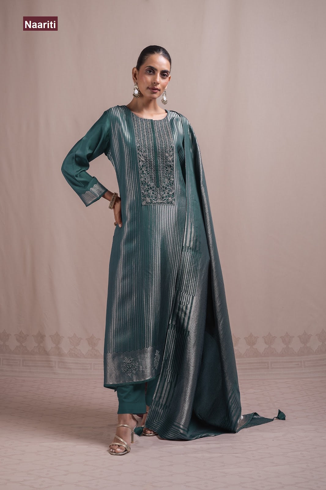 Reetal 2897 Naariti Silk Jacquard Pant Style Suits Wholesaler Gujarat