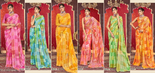Reeti Vol 3 Vallabhi Prints Georgette Sarees Manufacturer India
