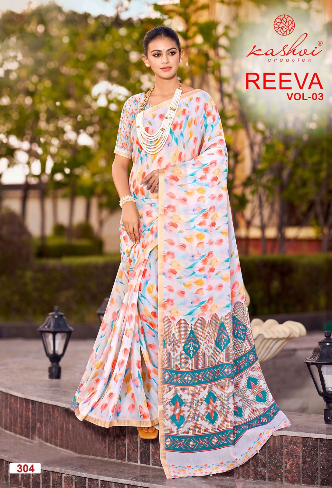 Reeva Vol 3 Kashvi Creation Dull Moss Sarees Wholesale Price