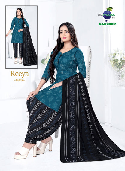 Reeya Vol 19 Black Plum Readymade Cotton Patiyala Suits Wholesale Rate