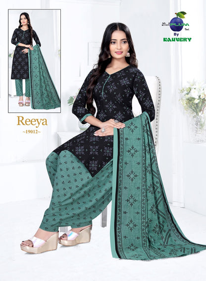 Reeya Vol 19 Black Plum Readymade Cotton Patiyala Suits Wholesale Rate