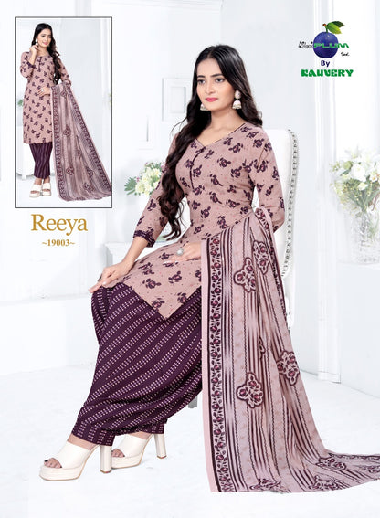 Reeya Vol 19 Black Plum Readymade Cotton Patiyala Suits Wholesale Rate
