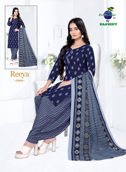 Reeya Vol 19 Black Plum Readymade Cotton Patiyala Suits Wholesale Rate