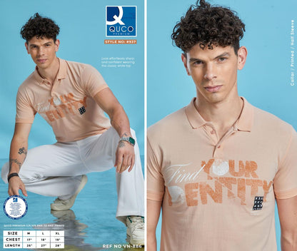 Ref No Vn 886 Quco Premium Cotton Mens Tshirts Wholesaler Gujarat