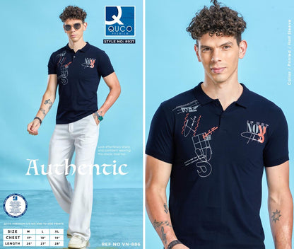 Ref No Vn 886 Quco Premium Cotton Mens Tshirts Wholesaler Gujarat