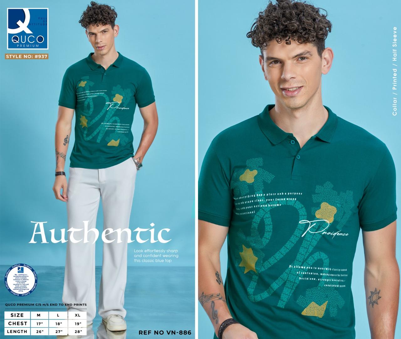 Ref No Vn 886 Quco Premium Cotton Mens Tshirts Wholesaler Gujarat