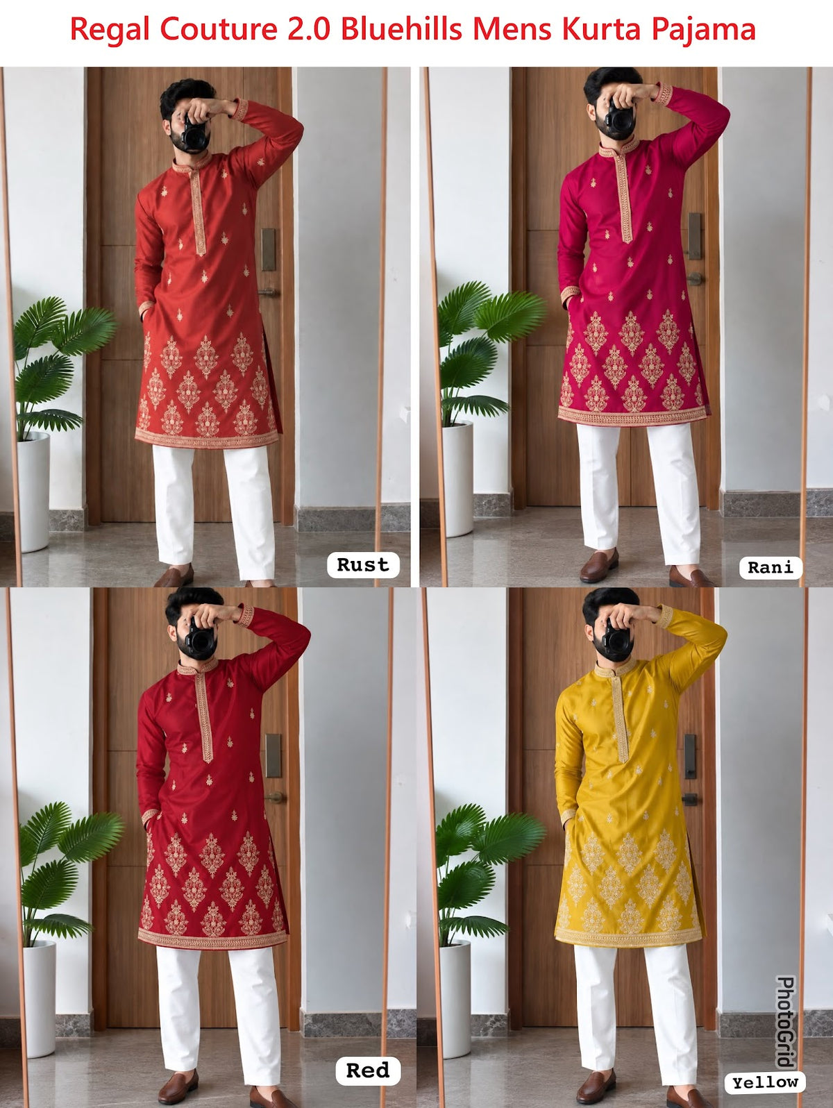 Regal Couture 2.0 Bluehills Rayon Silk Mens Kurta Pajama Wholesale Price