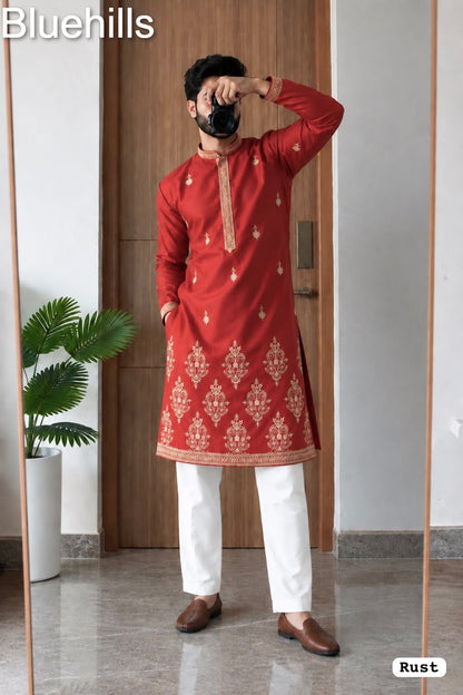 Regal Couture 2.0 Bluehills Rayon Silk Mens Kurta Pajama Wholesale Price