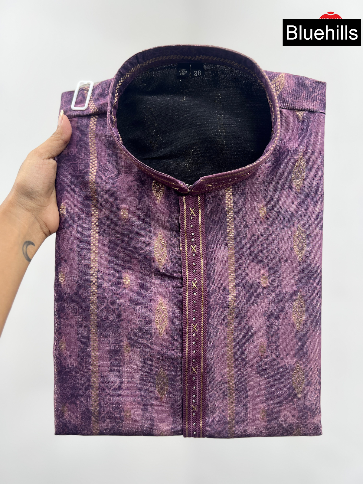 Regal Couture Bluehills Silk Jacquard Mens Kurta Pajama Manufacturer India