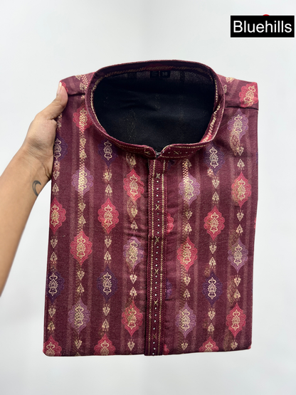 Regal Couture Bluehills Silk Jacquard Mens Kurta Pajama Manufacturer India