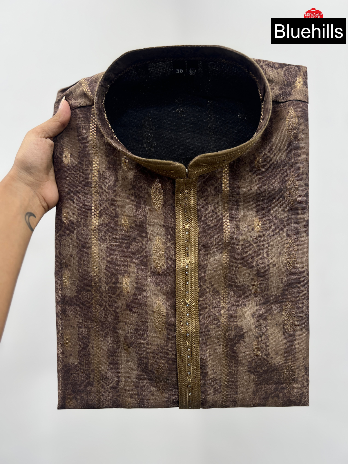 Regal Couture Bluehills Silk Jacquard Mens Kurta Pajama Manufacturer India
