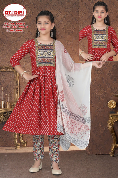 Regal Print Vol 2 Dn 8998 Dt Devi Cotton Girls Readymade Pant Suits Wholesaler Gujarat