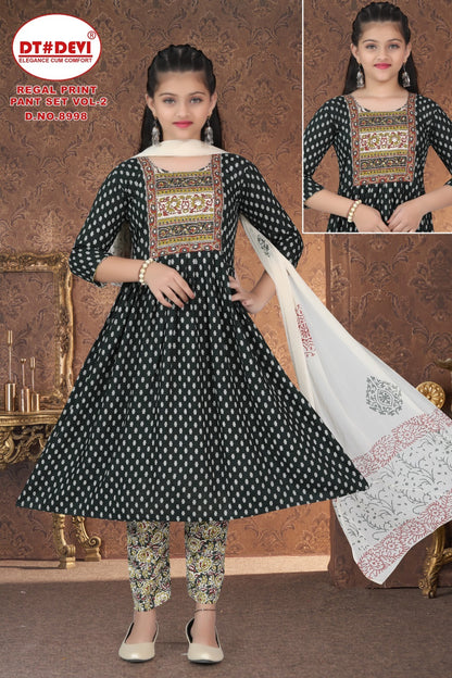 Regal Print Vol 2 Dn 8998 Dt Devi Cotton Girls Readymade Pant Suits Wholesaler Gujarat
