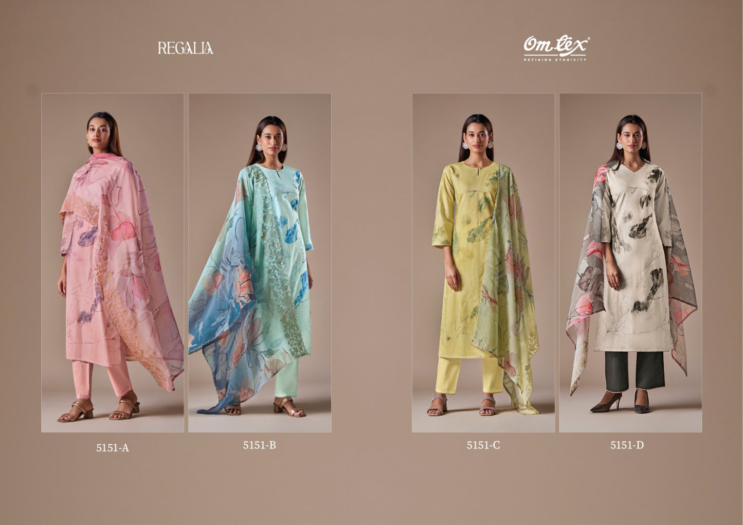 Regalia Omtex Lawn Cotton Pant Style Suits