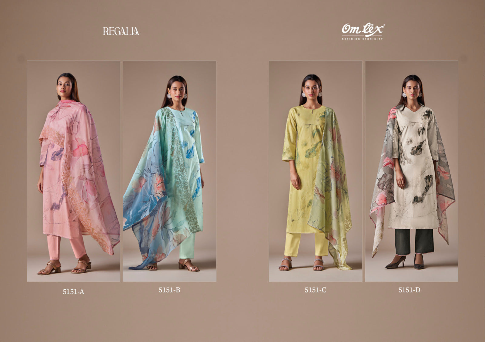 Regalia Omtex Lawn Cotton Pant Style Suits