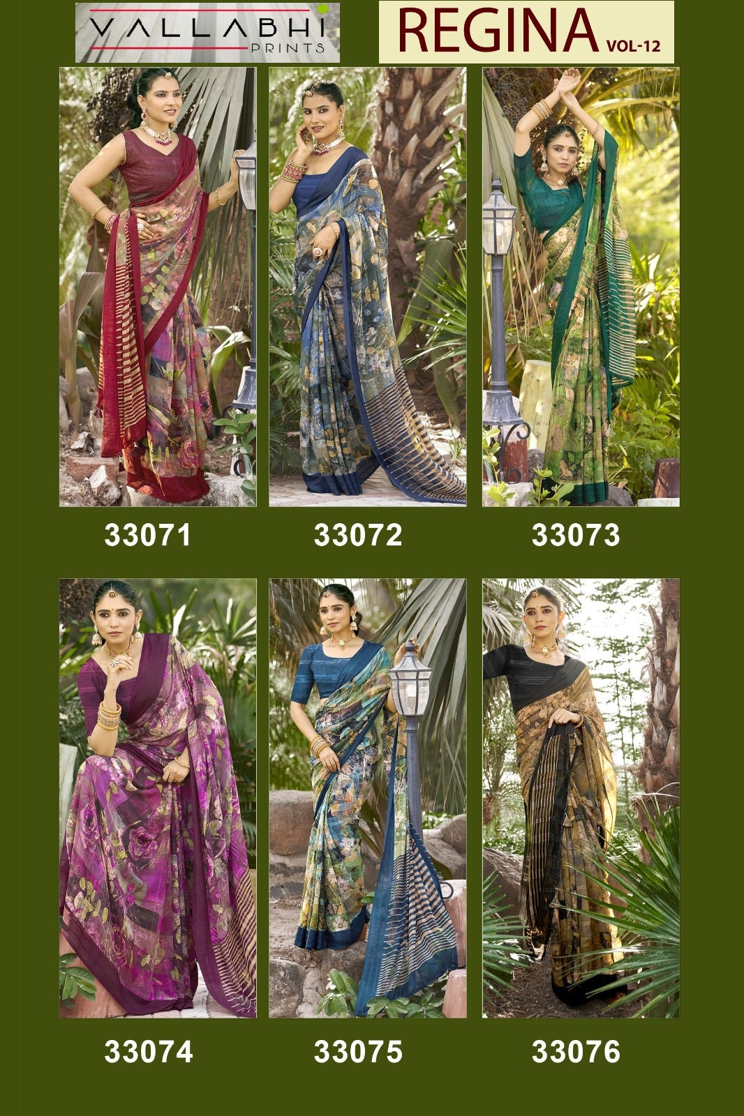 Regina Vol 12 Vallabhi Prints Georgette Sarees Wholesaler India