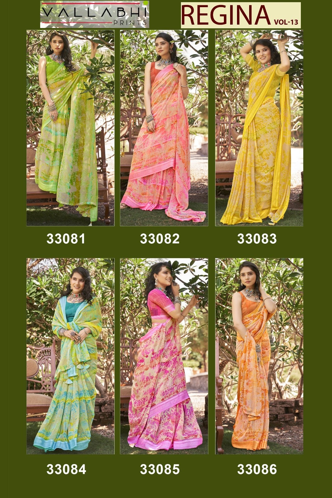 Regina Vol 13 Vallabhi Prints Georgette Sarees Manufacturer Ahmedabad