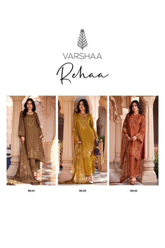 Rehaa Varshaa Viscose Plazzo Style Suits Supplier India