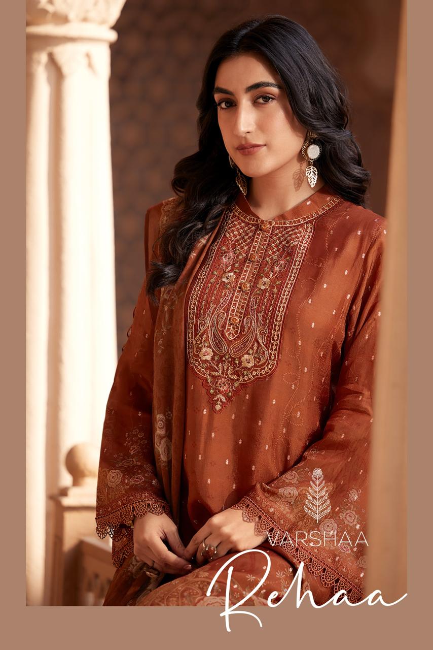 Rehaa Varshaa Viscose Plazzo Style Suits Supplier India