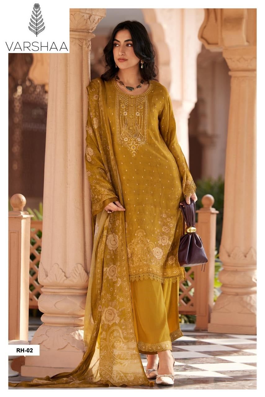 Rehaa Varshaa Viscose Plazzo Style Suits Supplier India