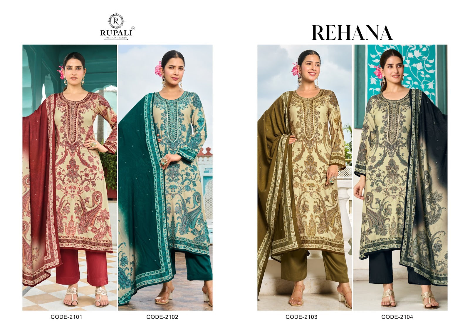 Rehana Rupali Pashmina Suits Wholesaler Ahmedabad