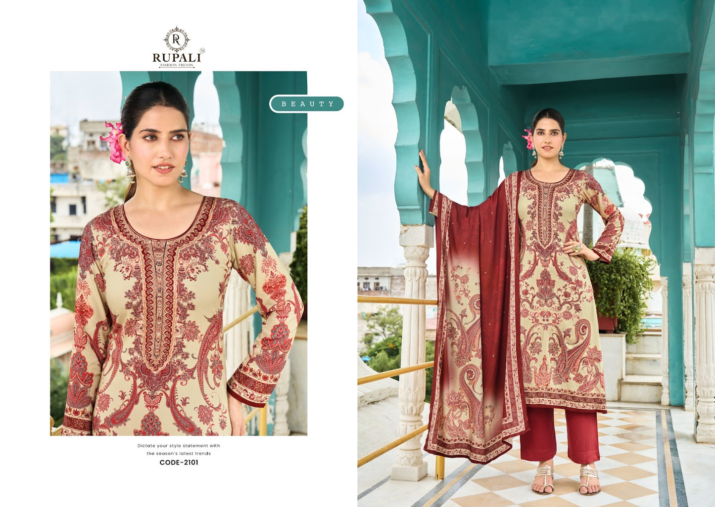 Rehana Rupali Pashmina Suits Wholesaler Ahmedabad