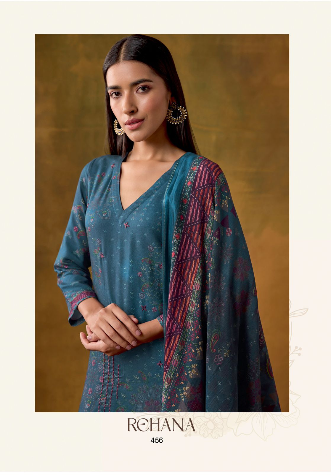 Rehana Sahiba Staple Twill Pashmina Suits Supplier India