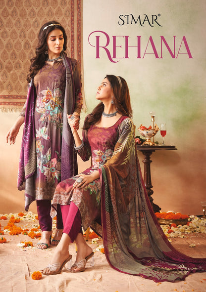 Rehana Simar Muslin Pant Style Suits Wholesaler
