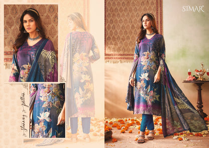 Rehana Simar Muslin Pant Style Suits Wholesaler