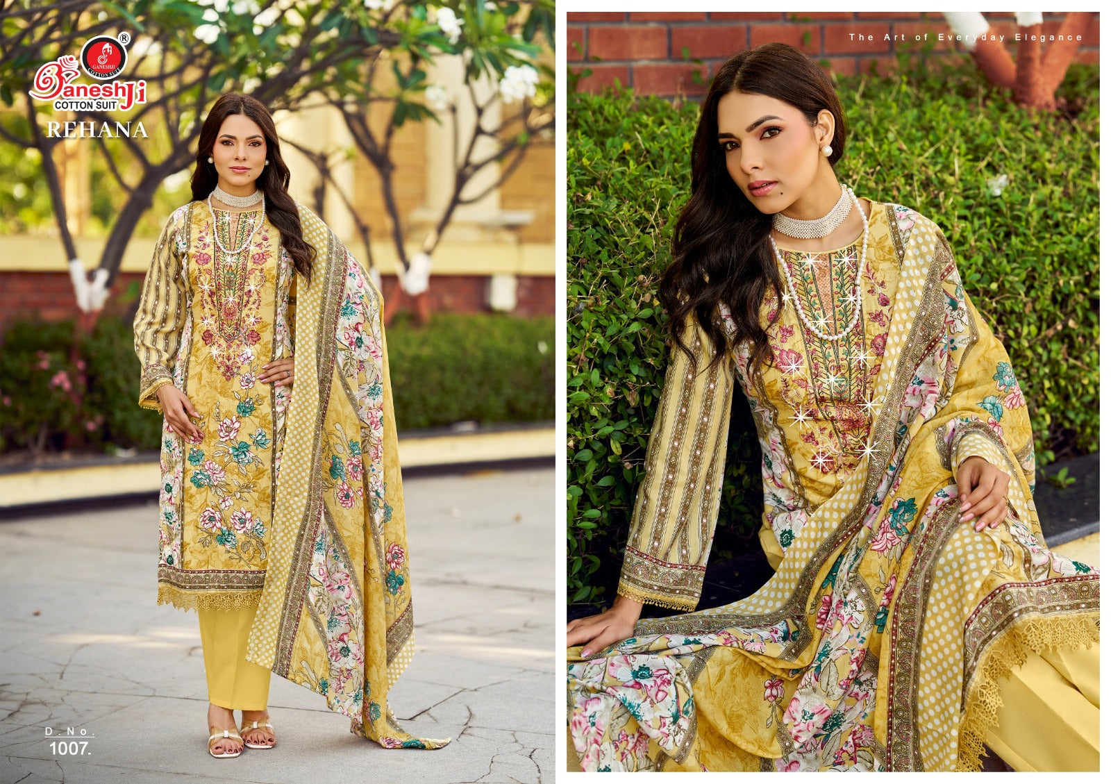 Rehana Vol 1 Ganeshji Mix Cotton Karachi Salwar Suits Wholesaler