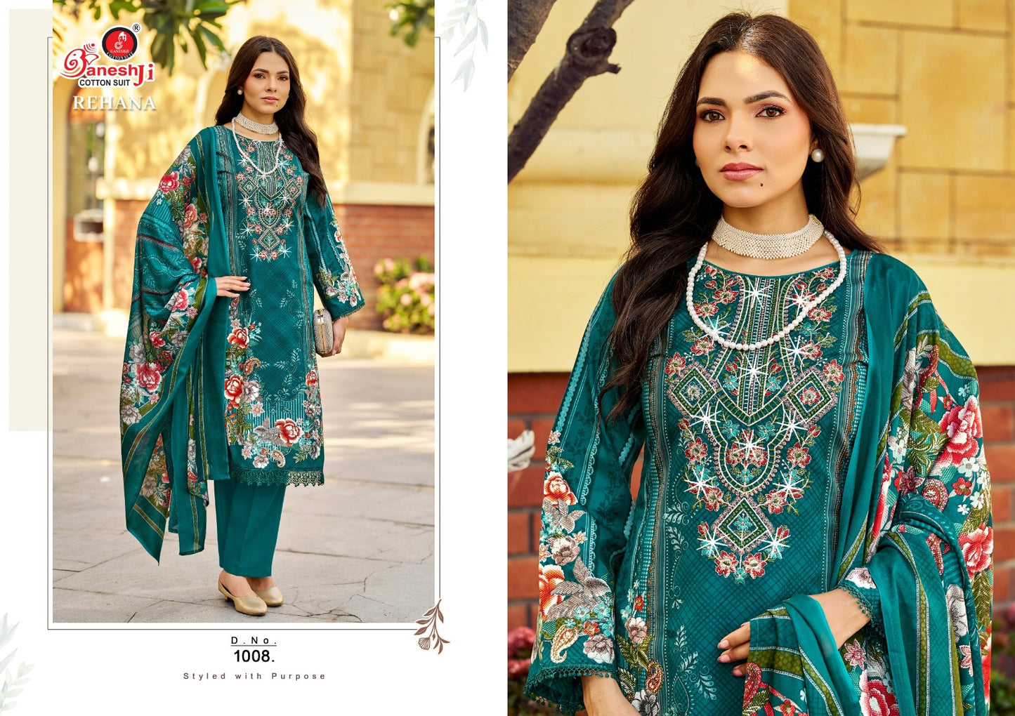 Rehana Vol 1 Ganeshji Mix Cotton Karachi Salwar Suits Wholesaler